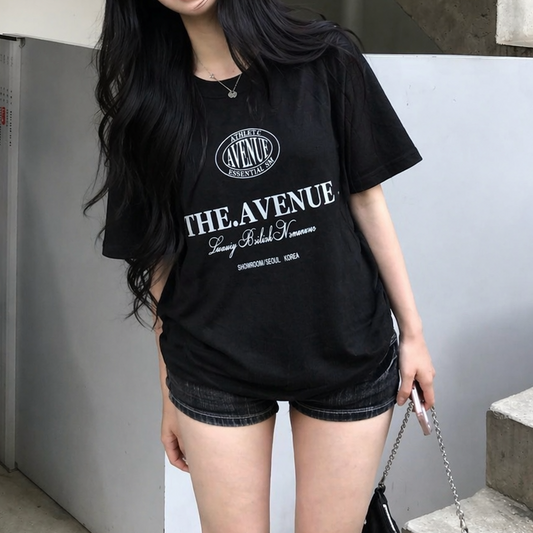 ルーズラウンドネック Tシャツ